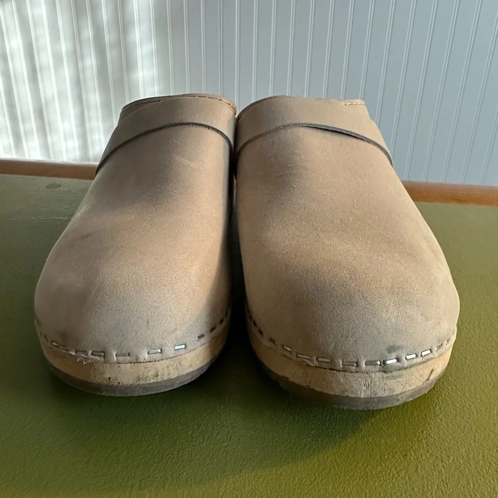 Lotta From Stockholm Beige Platform Clogs